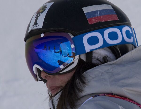 Анна Миртова (Россия) на тренировке национальных сборных по фристайлу Анна Миртова (Россия) на тренировке национальных сборных по фристайлу
