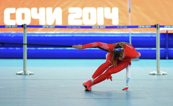 Олимпиада 2014. Конькобежный спорт. Тренировки Олимпиада 2014. Конькобежный спорт. Тренировки