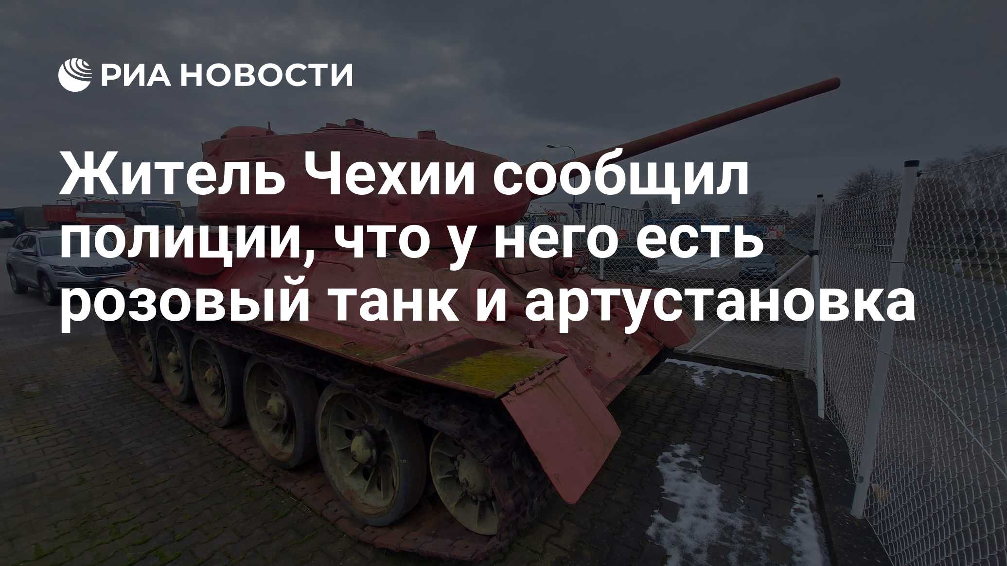 Житель Чехии сообщил полиции, что у него есть розовый танк и артустановка