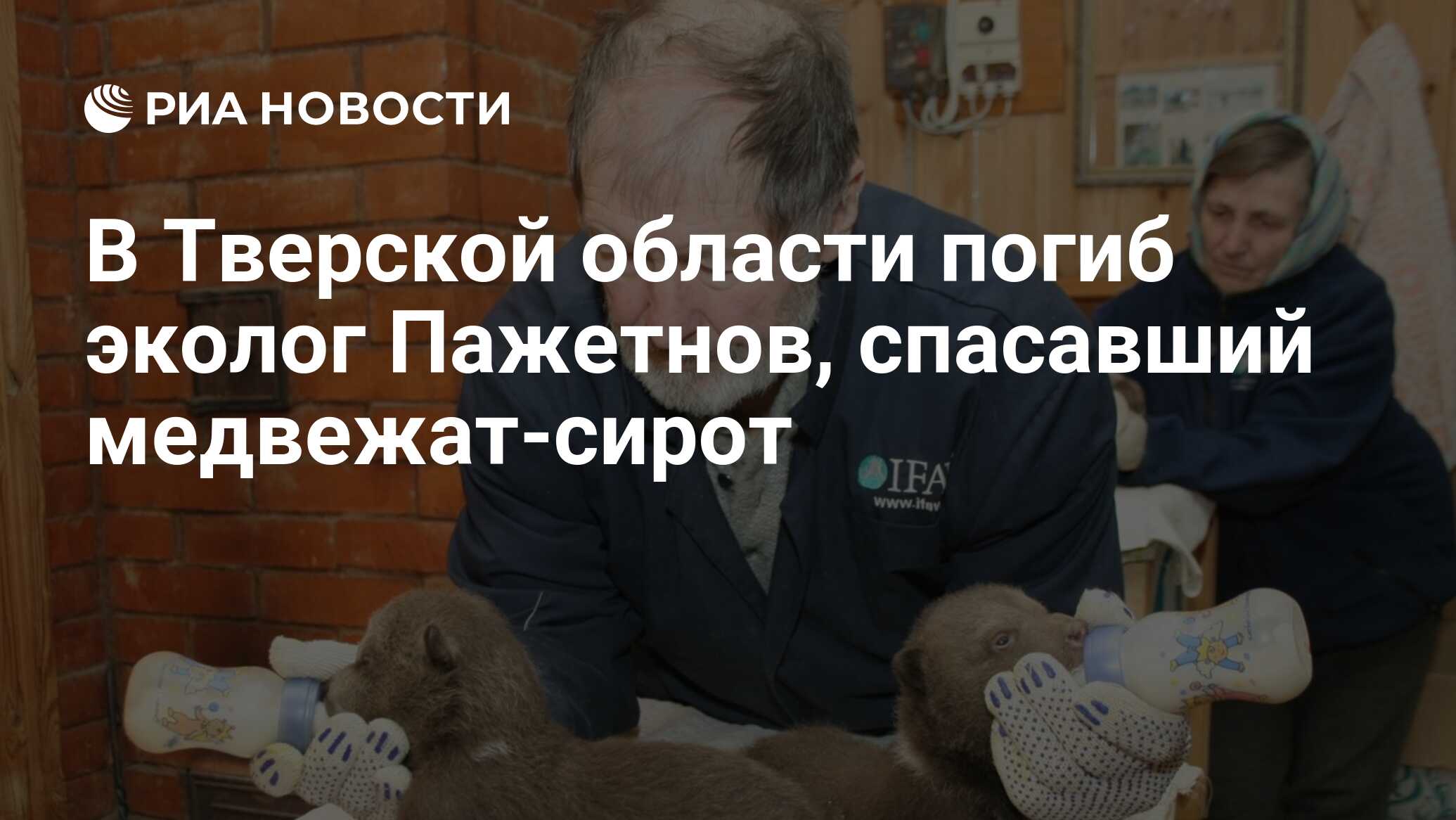 В Тверской области погиб эколог Пажетнов, спасавший медвежат-сирот